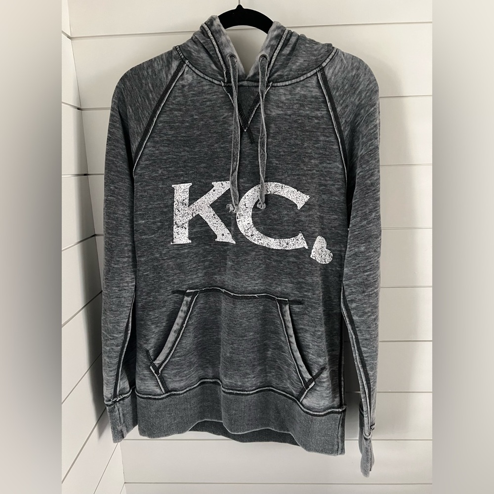 KC hoodie, size small, gray